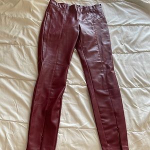 Zara leather skinny pants